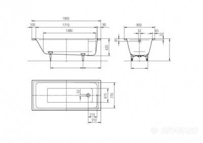 Будкрам купити Mod.696 Puro Ванна 190x90 Mod.696 Puro Ванна 190x90 3