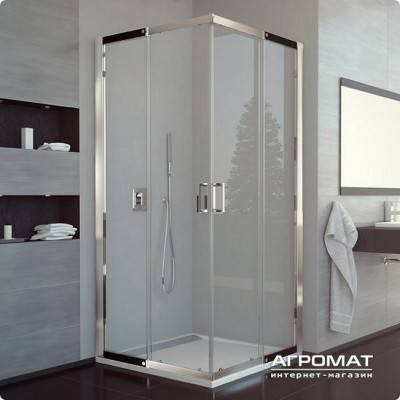 Будкрам купити Valea Душова кабіна кутовий вхід,хром/прозоре скло Valea Душова кабіна кутовий вхід,хром/прозоре скло 2