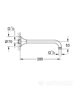 Будкрам купить Rainshower Grandera Держатель верхнего душа 285мм Rainshower Grandera Держатель верхнего душа 285мм 2