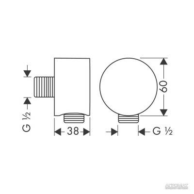 Будкрам купити Axor Fixfit Шлангове підключення Axor Fixfit Шлангове підключення 3