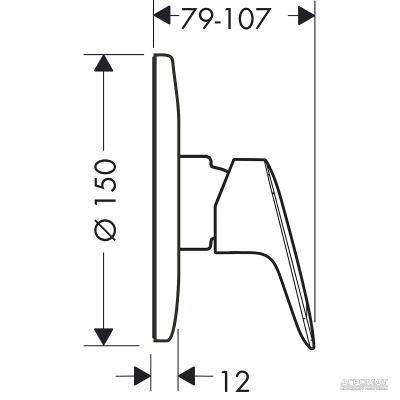 Будкрам купити Logis Зовнішня частина змішувача д/душа Logis Зовнішня частина змішувача д/душа 2