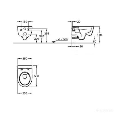 Будкрам купить iCon Унитаз подвесной без ободка, 6л, 530мм iCon Унитаз подвесной без ободка, 6л, 530мм 2