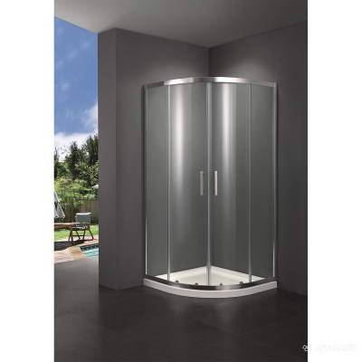 Будкрам купить FRAME Душевая кабина, раздвижная - четверть круга 100*100 - хром/шиншилла