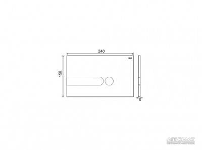 Будкрам купити iPlate клавіша змиву, глянцевий хром iPlate клавіша змиву, глянцевий хром 2