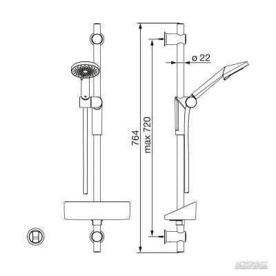 Будкрам купить OPTIMA Душ набор с мыльницей OPTIMA Душ набор с мыльницей 2