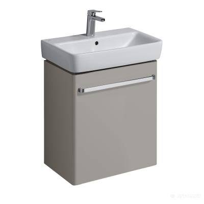 Будкрам купити Comprimo Шафка під умивальник, 549х604х337 мм, кріплення дверей справа/зліва, корпус св.-сірий мат/фасад св.-сірий глянець