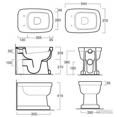 Будкрам купити - Evolution Унітаз приставний (слив верт. або гориз.), білий - Evolution Унітаз приставний (слив верт. або гориз.), білий 3