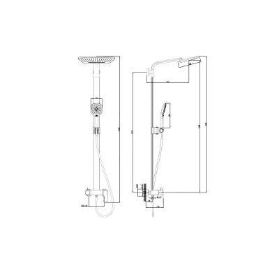 Будкрам купить Hotel Line Душевая система, хром Hotel Line Душевая система, хром 2