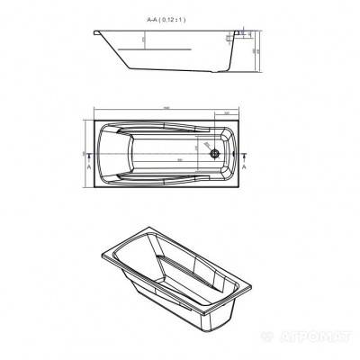 Будкрам купити LANA Ванна 150x70  + ніжки PW01 LANA Ванна 150x70  + ніжки PW01 2