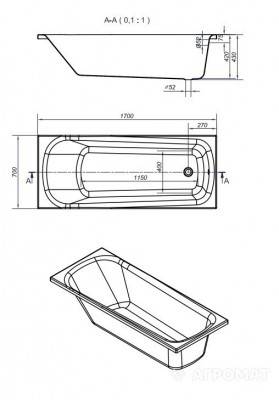 Будкрам купити NAO Ванна 170x70 + ніжки PW01 NAO Ванна 170x70 + ніжки PW01 2