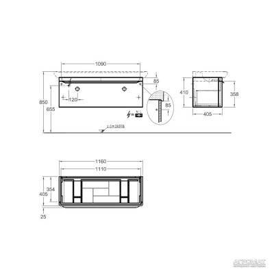 Будкрам купить myDay Шкафчик под умывальник двойной 1160х410х405 мм, 1 ящик с подсветкой, белый глянец myDay Шкафчик под умывальник двойной 1160х410х405 мм, 1 ящик с подсветкой, белый глянец 2
