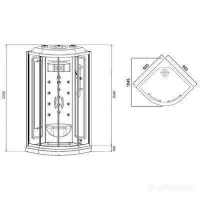 Будкрам купить SENSE Г/М кабина с паром sense 6, 90х90 см (4уп) SENSE Г/М кабина с паром sense 6, 90х90 см (4уп) 2