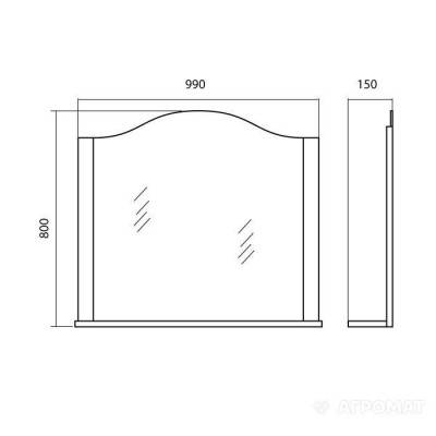 Будкрам купити 12847 АРТ ДЕКО Дзеркало-100 з підсвіткою 2шт, горіх італійський 12847 АРТ ДЕКО Дзеркало-100 з підсвіткою 2шт, горіх італійський 2