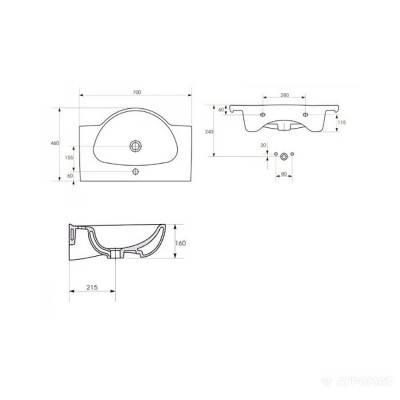 Будкрам купити NATI  Раковина 70 з  отв.центр NATI  Раковина 70 з  отв.центр 3