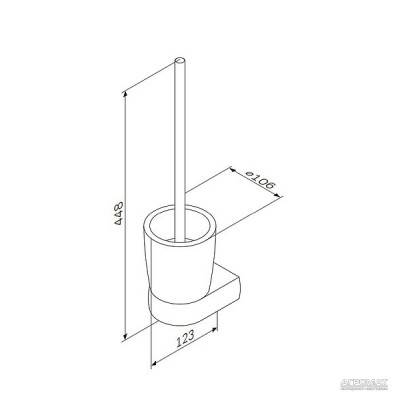 Будкрам купить Sensation Щетка для унитаза подвесная, хром Sensation Щетка для унитаза подвесная, хром 2