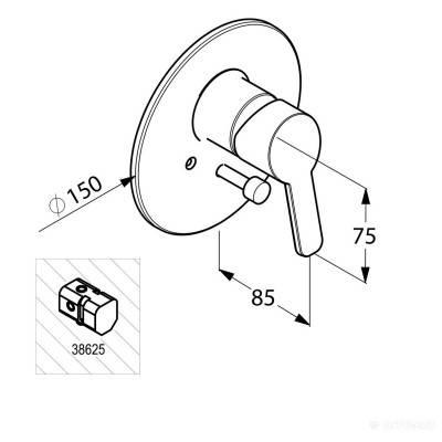 Будкрам купить Logo Neo Внешняя часть смесителя для ванны Logo Neo Внешняя часть смесителя для ванны 2