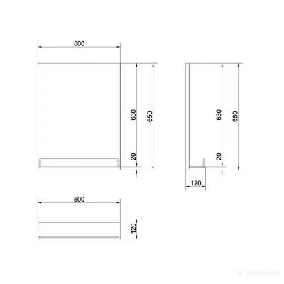 Будкрам купити SMART Дзеркало висувне з полицею, світлий ясен SMART Дзеркало висувне з полицею, світлий ясен 2