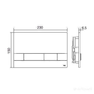 Будкрам купити NARROW/NARROW OLIPURE Клавіша подвійного змиву, білий NARROW/NARROW OLIPURE Клавіша подвійного змиву, білий 2