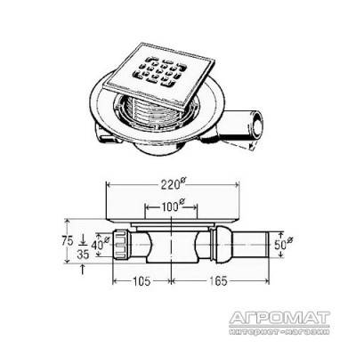 Будкрам купить Advantix Трап 150х150 d-50 Advantix Трап 150х150 d-50 2