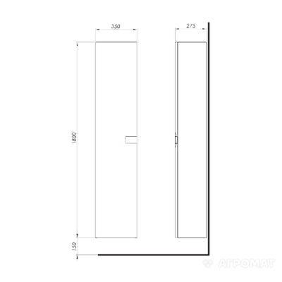 Будкрам купити Twins  пенал, білий глянець Twins  пенал, білий глянець 2