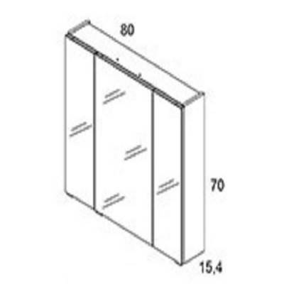 Будкрам купити APOLO Дзеркальна шафа 80 APOLO Дзеркальна шафа 80 2