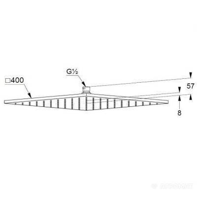 Будкрам купити A-QA Верхній душ-400 A-QA Верхній душ-400 2