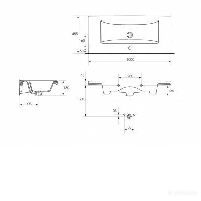 Будкрам купить COMO Раковина-100 для тумб отв. COMO Раковина-100 для тумб отв. 4