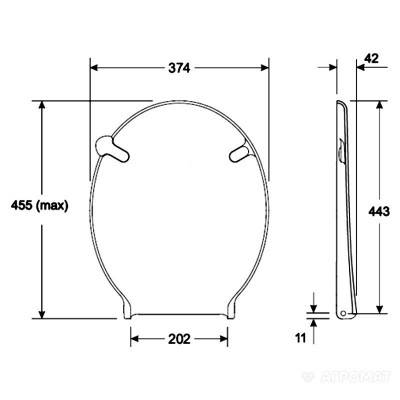 Будкрам купити NOVA PRO дюропластове сидіння з кришкою для людей з обмеженими фізичними можливостями, металеві кріплення NOVA PRO дюропластове сидіння з кришкою для людей з обмеженими фізичними можливостями, металеві кріплення 2