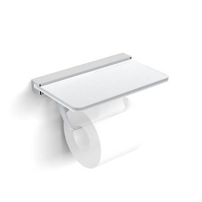 Будкрам купить Держатель туалетной бумаги со стеклянной полочкой