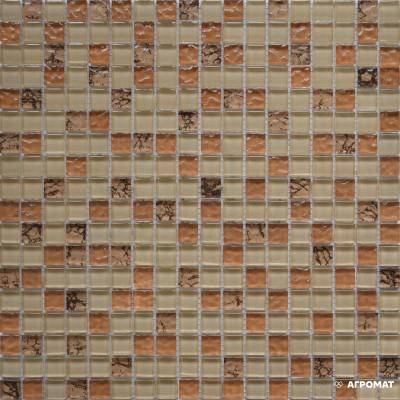 Будкрам купить Мозаика микс бежевый-бронза рельеф-камень
