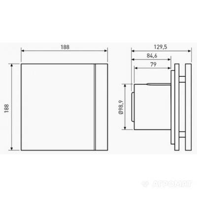 Будкрам купити SILENT-100 CZ GREY DESIGN - 4C (230V 50)  витяжний вентилятор, 100мм колір сірий,4 декоративних накладки SILENT-100 CZ GREY DESIGN - 4C (230V 50)  витяжний вентилятор, 100мм колір сірий,4 декоративних накладки 2