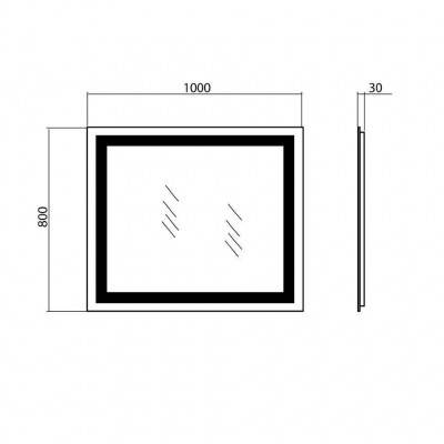 Будкрам купити АЛЬФА Дзеркало-100 з LED підсвіткою АЛЬФА Дзеркало-100 з LED підсвіткою 3