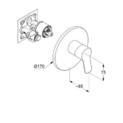 Будкрам купить Pure&Easy Внешняя часть смесителя для душа Pure&Easy Внешняя часть смесителя для душа 2