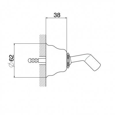 Будкрам купить Fresh Держатель для душа, золото Fresh Держатель для душа, золото 2