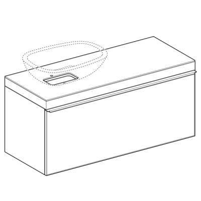 Будкрам купить Citterio Тумба для накладной умывальник 56 см, Ш=120см, с 1 .ящиком Citterio Тумба для накладной умывальник 56 см, Ш=120см, с 1 .ящиком 2