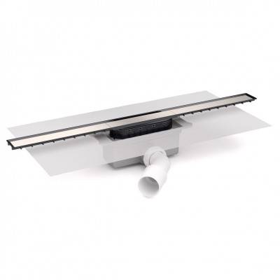 Будкрам купить Душевой канал 65 с сифоном и накладкой, с горизонтальным выводом, хром