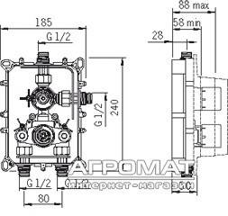 Будкрам купить OPTIMA Внутренняя часть смесителя для ванны, душа OPTIMA Внутренняя часть смесителя для ванны, душа 2