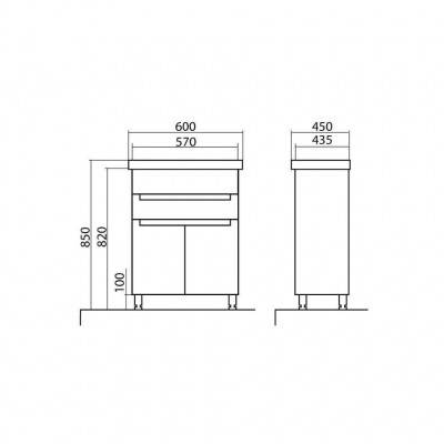 Будкрам купить ОМЕГА Тумба с раковиной-60 Frame ОМЕГА Тумба с раковиной-60 Frame 8