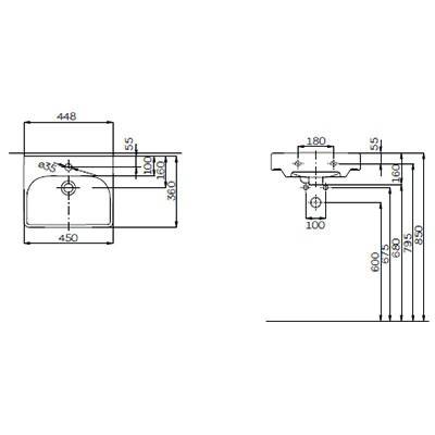 Будкрам купить TRAFFIC Умывальник мебельный 45см TRAFFIC Умывальник мебельный 45см 2