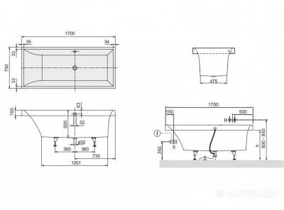 Будкрам купити SQUARO Ванна SQUARO Ванна 2