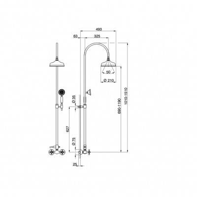 Будкрам купить Fresh Душевая система со смесителем для душа, золото (1уп) Fresh Душевая система со смесителем для душа, золото (1уп) 2