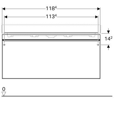 Будкрам купити Citterio Тумба під умивальник 120 см, з 1 висув.ящиком, корпус: сіро-коричневий дуб; фасад: скляна панель чорного кольору Citterio Тумба під умивальник 120 см, з 1 висув.ящиком, корпус: сіро-коричневий дуб; фасад: скляна панель чорного кольору 2