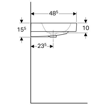 Будкрам купити iCon Умивальник 75 см, з 1 отв.під зміш., з переливом, колір білий глянець iCon Умивальник 75 см, з 1 отв.під зміш., з переливом, колір білий глянець 4