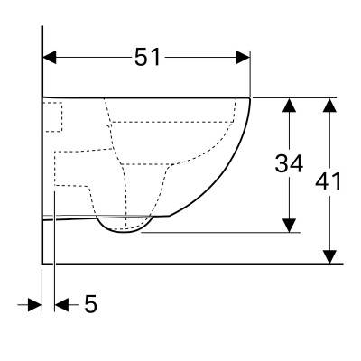 Будкрам купити Acanto Унітаз підвісний Rimfree, приховані кріплення, глибина 51 см, білий Acanto Унітаз підвісний Rimfree, приховані кріплення, глибина 51 см, білий 4