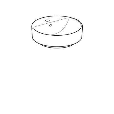 Будкрам купить VariForm Умывальник круглый d=45см, что монт.на столешницу, с 1 отв. под смеситель, с переливом, белый глянец VariForm Умывальник круглый d=45см, что монт.на столешницу, с 1 отв. под смеситель, с переливом, белый глянец 2