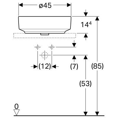 Будкрам купить VariForm Умывальник круглый d=45см, что монт.на столешницу, с 1 отв. под смеситель, с переливом, белый глянец VariForm Умывальник круглый d=45см, что монт.на столешницу, с 1 отв. под смеситель, с переливом, белый глянец 5