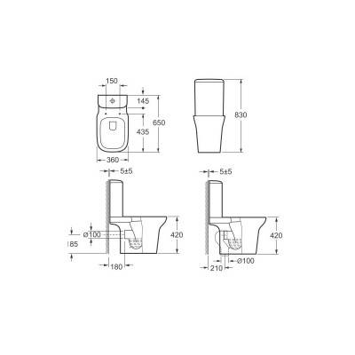 Будкрам купить TYROL Компакт безободковый, крышка soft close TYROL Компакт безободковый, крышка soft close 2