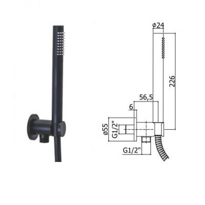 Будкрам купить Tondo Душевой набор, черн. мат