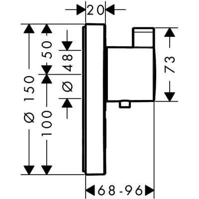 Будкрам купити ShowerSelect S Зовнішня частина термостата ShowerSelect S Зовнішня частина термостата 2