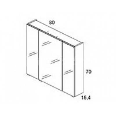 Будкрам купити APOLO Дзеркальна шафа-80, Anthracite APOLO Дзеркальна шафа-80, Anthracite 3